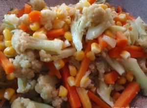 Foto resep Tumis kembang kol, wortel dan jagung manis