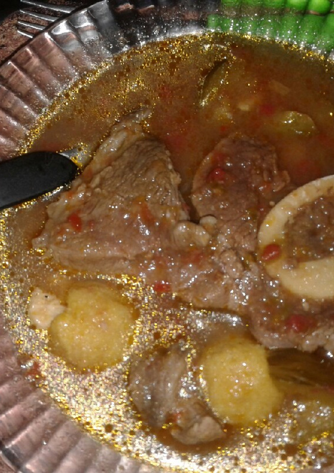 Una foto de Puchero con bori bori