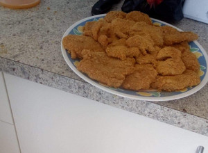 Una foto de Pollo apanado