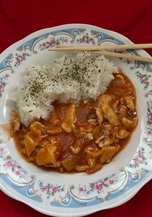 Édes-savanyú csirkemell, újhagymával recept fotója