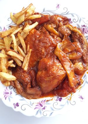عکسی از دستور خورشت بادمجون مرغ🐥⚘🍷🌹