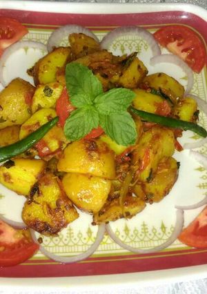 A picture of Dum aalu fried.