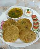 Wheat flour Puri and potato sabji