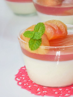 Foto resep Panna Cotta Peach Jelly