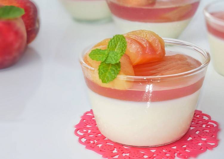 Panna Cotta Peach Jelly