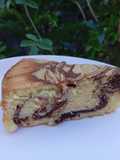 Cake Marmer Sederhana Tanpa Susu (4 Telur)