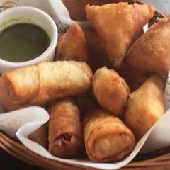 A picture of Chicken samosa And chicken Vegitable roll#ramadan special".