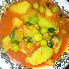 Aalu matar sabji A picture of Aalu matar sabji.