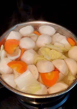 Foto resep Sup Bakso Ikan Wortel Sawi