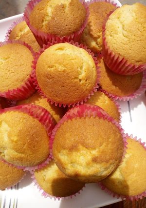 A picture of Moist vanilla cupcakes.