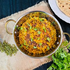 A picture of Green Moong Dal.