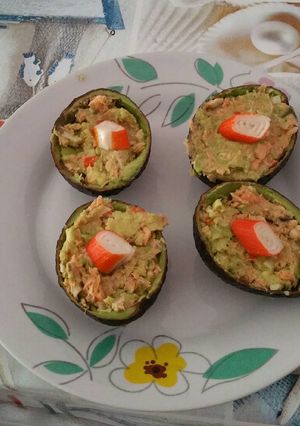Una foto de Agacuates rellenos de trucha noruega