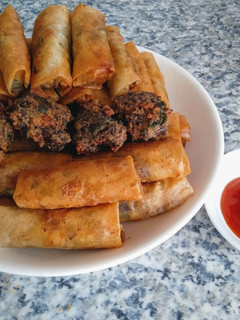 Hình của món Chả cuốn chiên giòn.