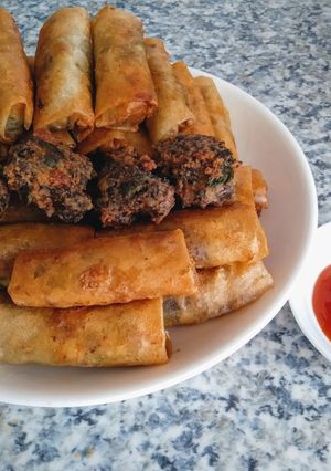 Hình của món Chả cuốn chiên giòn.