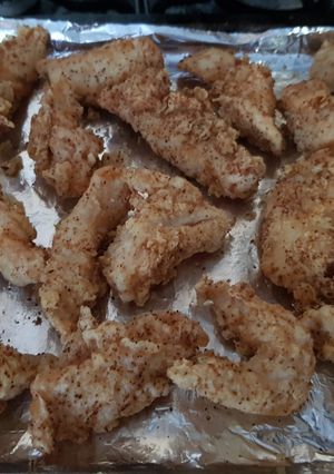 A picture of My Deep fried Garlic Chicken strips.😘.