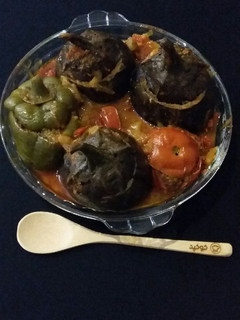 عکسی از دستور دلمه بادمجان
