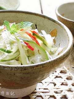 涼拌寒天小黃瓜(免開伙涼拌菜) 的食譜成品照片
