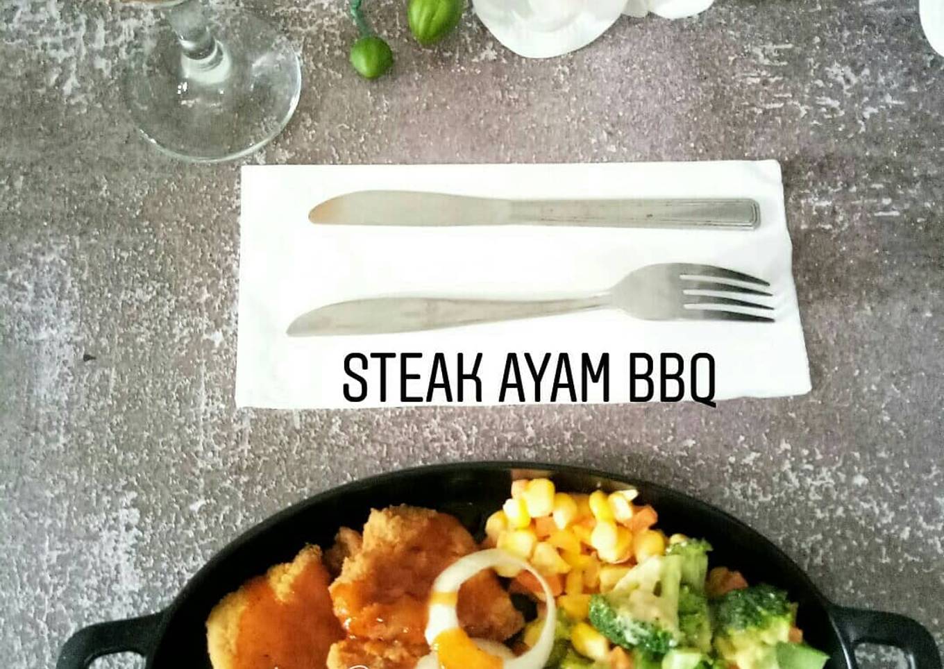 Steak ayam praktis bumbu BBQ