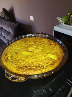 Una foto de Chipa Guasu paraguaya