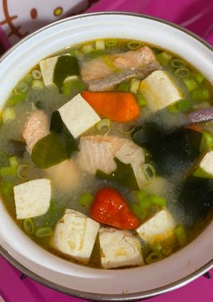 Foto resep Salmonn Miso Soupp~