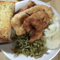 A picture of Fried chicken breasts.