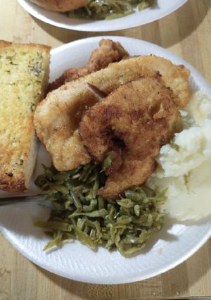 A picture of Fried chicken breasts.