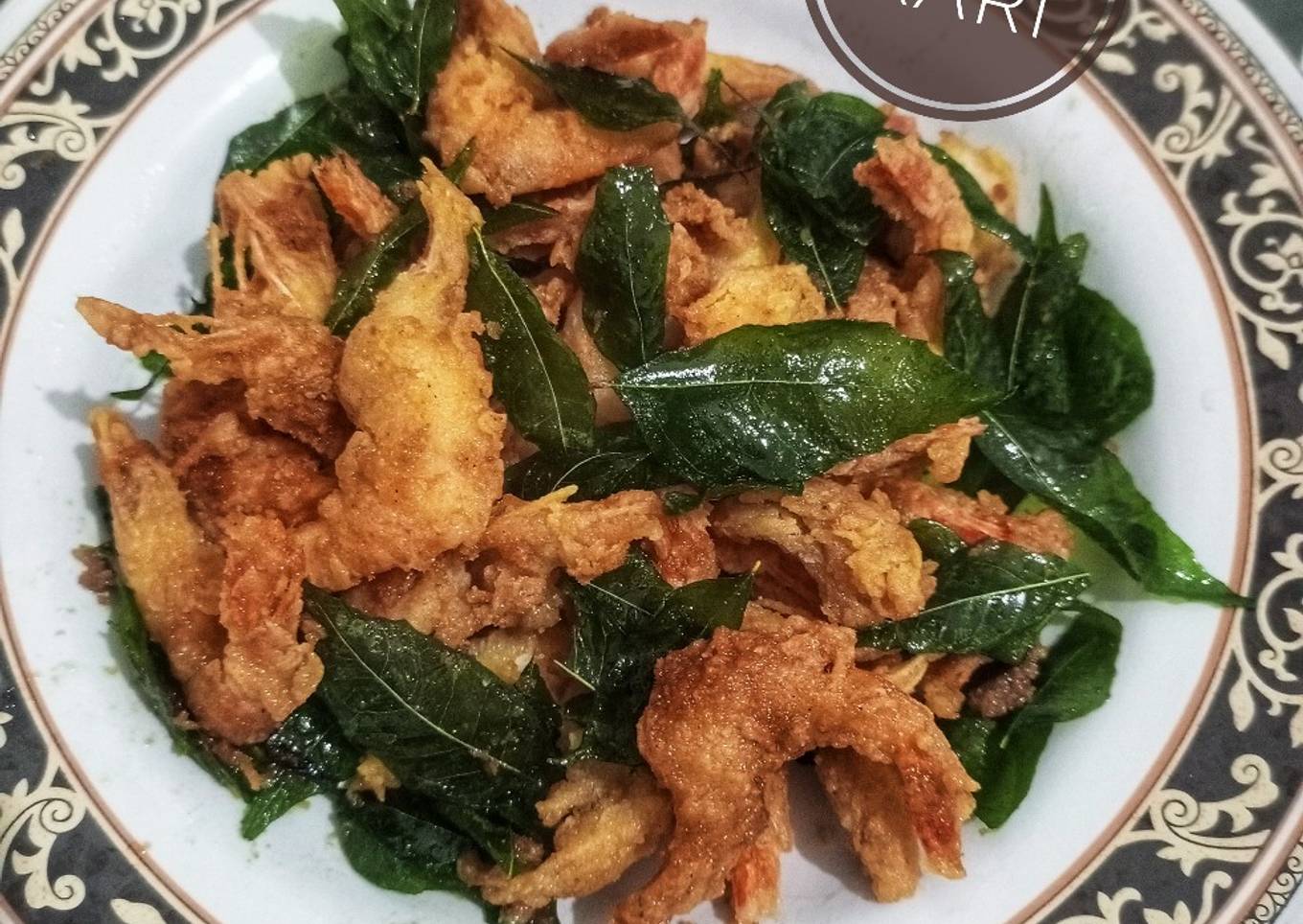 Udang Goreng Tepung Daun Kari
