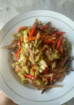 Foto resep Oseng Teri Tomat Hijau