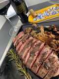 Magret de Pato con setas y crema de castañas