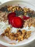 Post-entreno con proteína en polvo vainilla