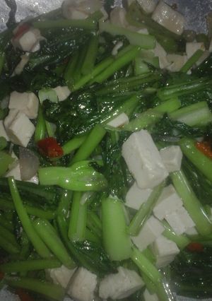 Foto resep Tumis sawi tahu simpel,