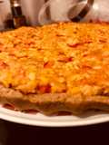 Tarta de pollo de ayer con masa integral...... riquísima y además económica!