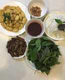 Bún đậu mắm tôm (chay)