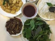 A picture of bún đậu mắm tôm chay