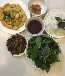 bún đậu mắm tôm chay