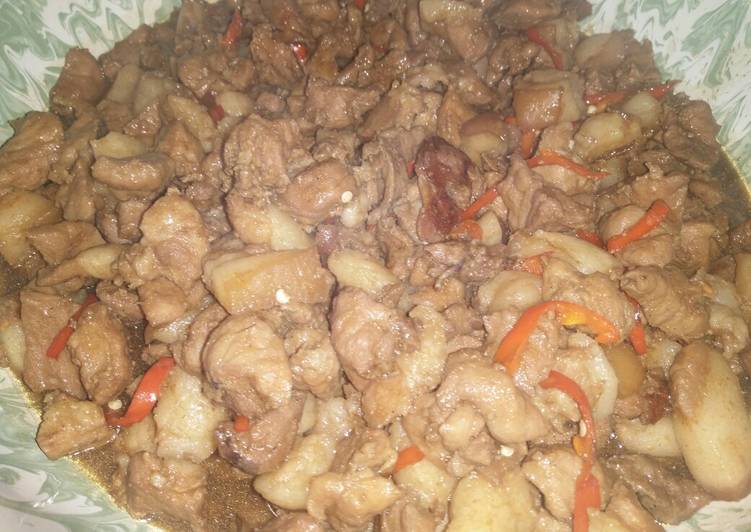 Resep Daging babi pedas manis Anti Gagal