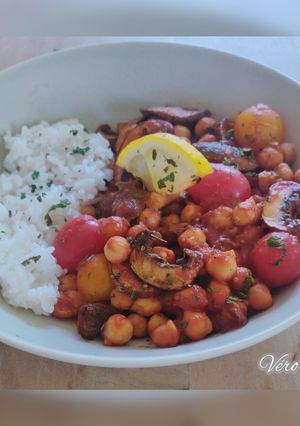 Une photo de Pois chiches à la tomate