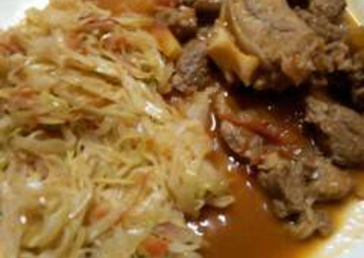 Recipe of Super Quick Homemade Meat stew with cabbage