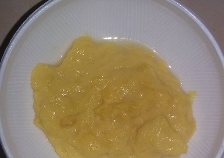 Resep: Mpasi 6M bubur jagung etta goat milk hpai yang Nikmat