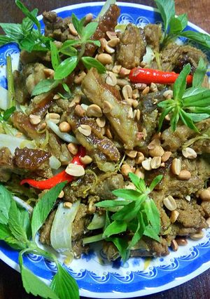 Hình của món NHÍM XÀO LĂN.