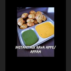A picture of Instant minty rava appe/appam recipe.