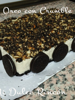 Una foto de Tarta de oreo con crumble de oreo
