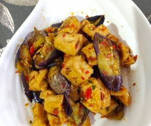 Resep Unik Sambel Terong + Tahu Gurih Mantul