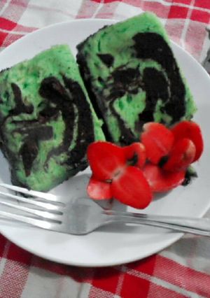 Foto resep 🍁CAKE MARMER PANDAN KUKUS ala vina🍁