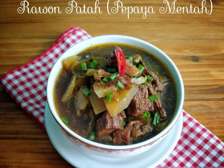 Resep: Rawon Patah (Pepaya Mentah) Sederhana Dan Enak