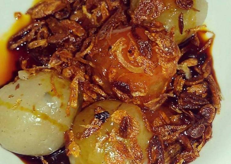 Langkah Mudah untuk Menyiapkan Cilok bakso kecap saos / bake, Sempurna