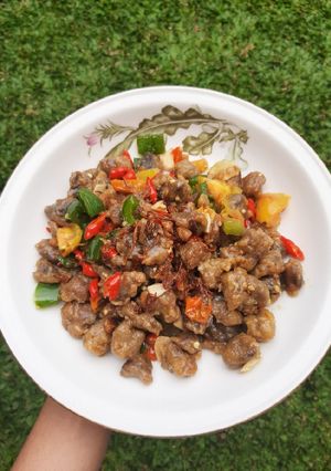 Foto resep Daging sapi krispi lada hitam