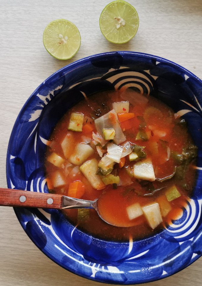Una foto de Sopa de verduras