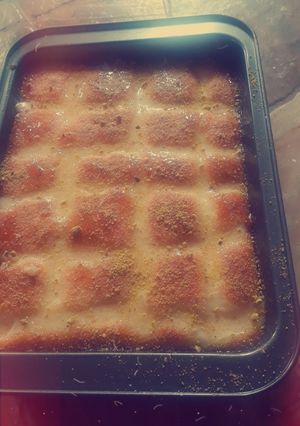 صورة لوصفة بسبوسه بالقشطة