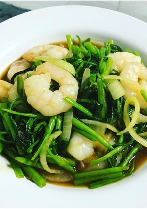 Foto resep Tumis kangkung udang